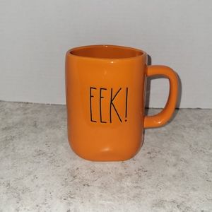 Rae Dunn Eek! Orange Ceramic Mug